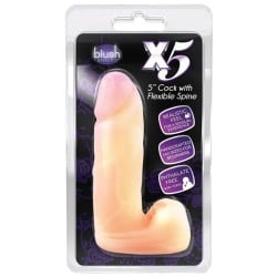 Blush X5 5" Cock w/Flexible Spine