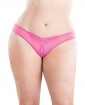 Crotchless Thong w/Pearls Hot Pink 1X/2X