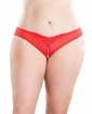 Crotchless Thong w/Pearls Red 3X/4X