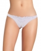 Crotchless Thong w/Pearls White O/S