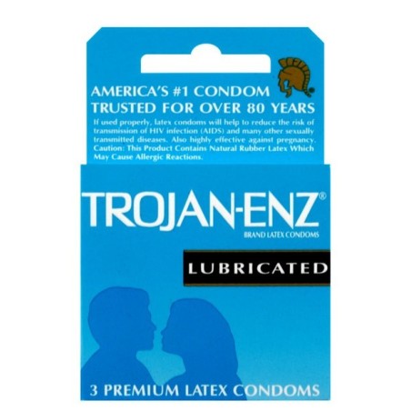 Trojan-Enz Lubricated Condoms - Box of 3