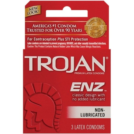 Trojan Enz Non-Lubricated - Box of 3
