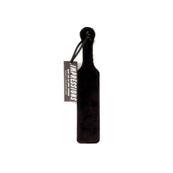 Leather Paddle w/Black Fur