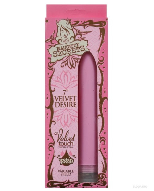Naughty Secret 7" Velvet Desire Waterproof Vibe - Pink