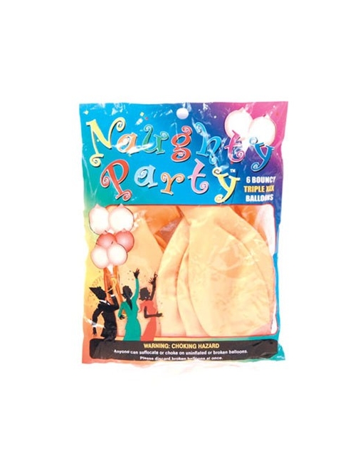 Naughty Party Boobie Balloons - Flesh Pack of 6