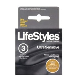 Lifestyles Ultra Sensitive - Box of 3