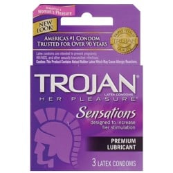 Trojan Her Pleasure Condoms - Box of 3