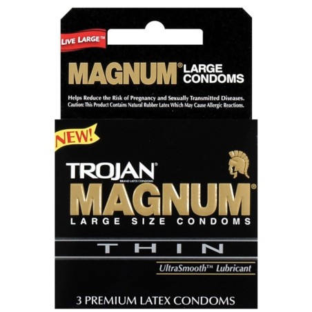 Trojan Magnum Thin Condoms - Box of 3