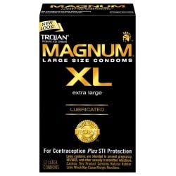 Trojan Magnum XL Lubricated Condom - Box of 12