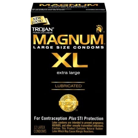 Trojan Magnum XL Lubricated Condom - Box of 12