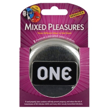 ONE Mixed Pleasures Condoms - Box of 3