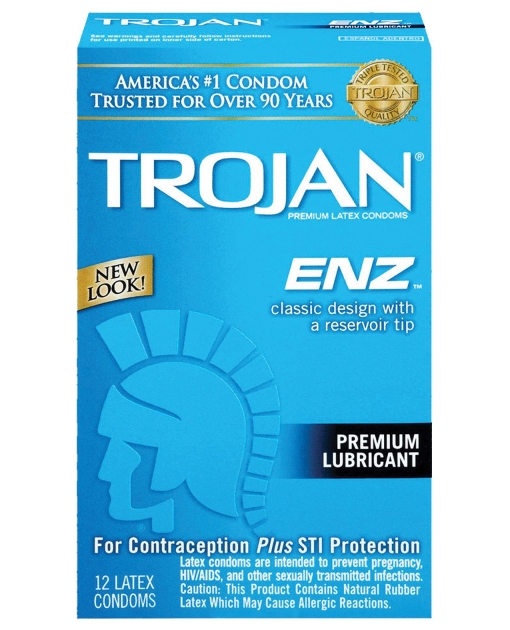 Trojan-Enz Lubricated Condoms - Box of 12