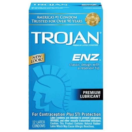 Trojan-Enz Lubricated Condoms - Box of 12