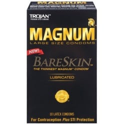 New Trojan Magnum Bareskin Condoms - Box of 10