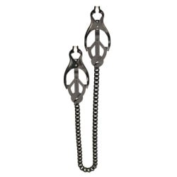 Black Butterfly Style Nipple Clamps w/Chain