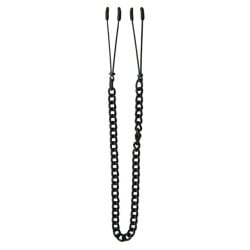 Adjustable Black Tweezer Nipple Clamps w/Chain
