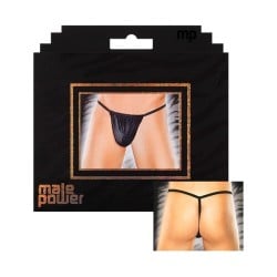 Male Power Nylon Lycra Pouch Thong Black O/S