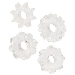 Basic Essentials Set of 4 Rings - Clear