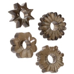 Basic Essentials Set of 4 Rings - Smoke