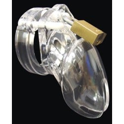 CB-6000 2 1/2" Cock Cage and Lock Set - Clear