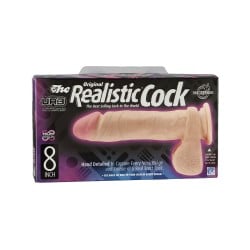 UR3 Realistic Cock w/Balls - 8" White