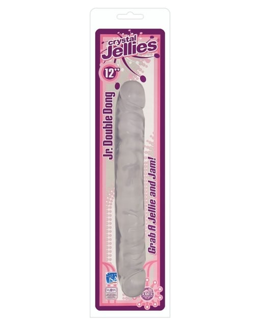 Crystal Jellies 12" Jr. Double Dong - Clear
