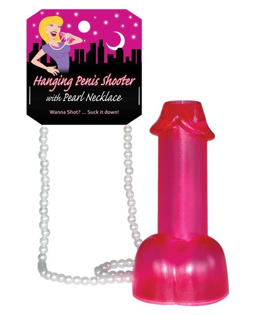 Hanging Penis Shooter w/Pearl Necklace