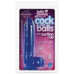 Jelly Cock w/Suction Cup - Blue
