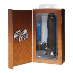UR3 Realistic Cock w/Balls - 8" Black