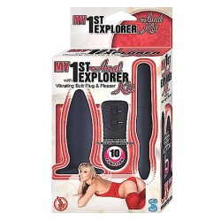 My 1st Anal Explorer Kit Vibrating Butt Plug and Please - Black