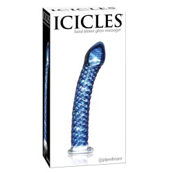 Icicles No. 29 Hand Blown Glass - Clear w/Ridges