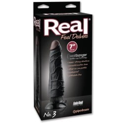 Real Feel Deluxe No. 3  7" Waterproof Vibe - Black Multi Speed