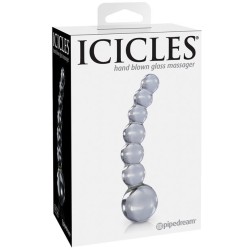 Icicles No. 66 Hand Blown Glass G Spot Dong - Clear