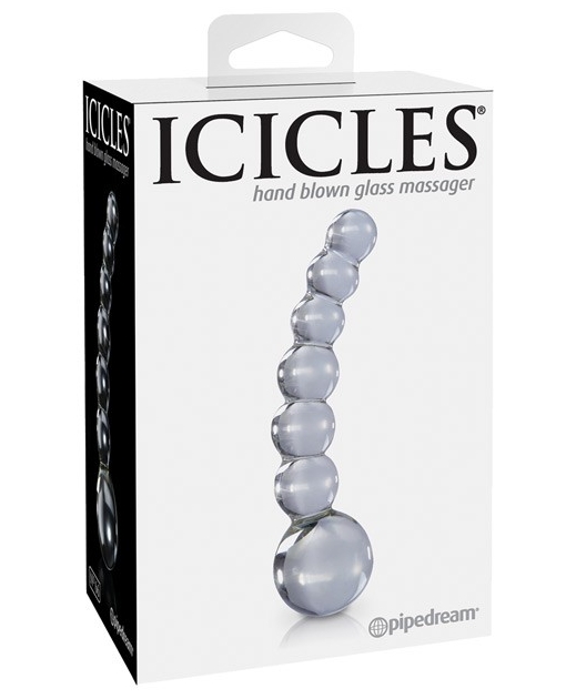 Icicles No. 66 Hand Blown Glass G Spot Dong - Clear