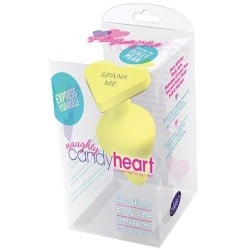 Blush Naughty Candy Heart Spank Me Plug - Yellow
