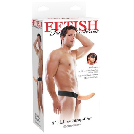 Fetish Fantasy Series 8" Hollow Strap On - Flesh
