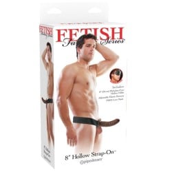 Fetish Fantasy Series 8" Hollow Strap On - Brown