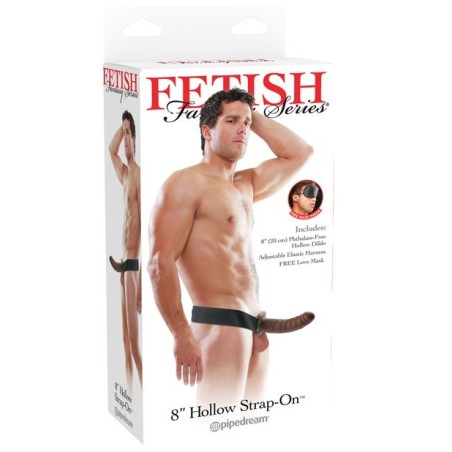 Fetish Fantasy Series 8" Hollow Strap On - Brown