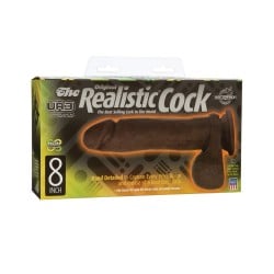 UR3 Realistic Cock w/Balls - 8" Black