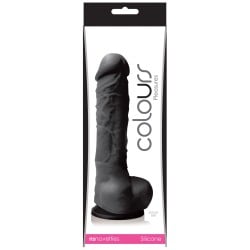 Colours Pleasures Silicone 5" Dildo w/Suction Cup - Black