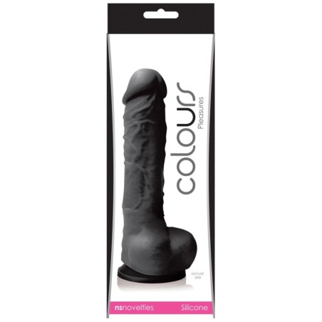 Colours Pleasures Silicone 5" Dildo w/Suction Cup - Black