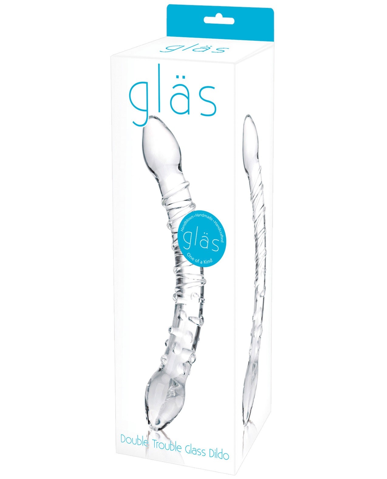 Glas Double Trouble Glass Dildo Clear Electric Eel Inc