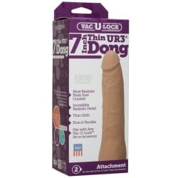 UR3 Vac-U-Lock Dong - 7" Brown