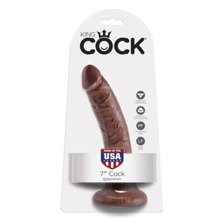 King Cock 7" Cock - Brown