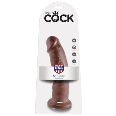 King Cock 9" Cock - Brown