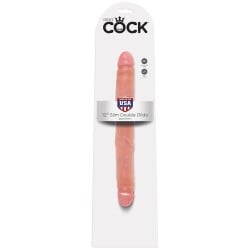 King Cock 12" Slim Double - Flesh