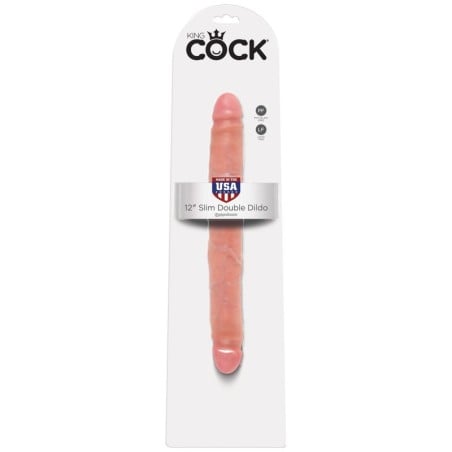King Cock 12" Slim Double - Flesh