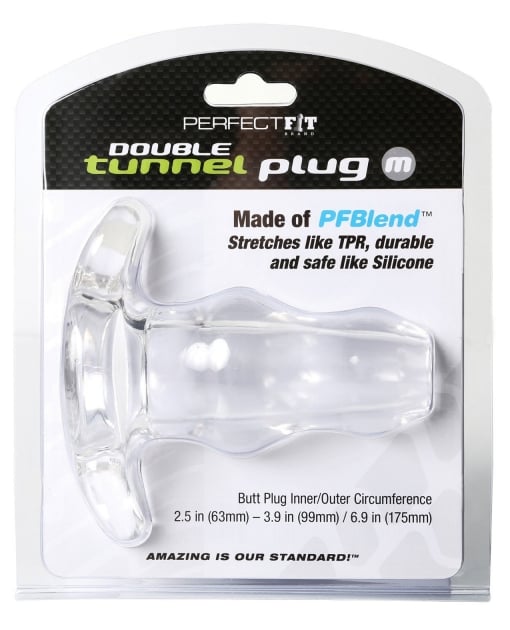 Perfect Fit Medium Double Tunnel Plug - Clear