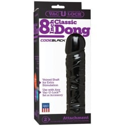 Vac U Lock Code Black 8" Classic Dong