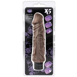 Blush X5 Hard On Vibrating 9" Dildo - Brown